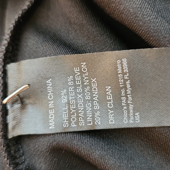 Black Label by Chico's NWT Women's Apllique Top Black Size 18 - Picture 13 of 13